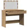 Sminkasztal fiókkal kézműves tölgy 100 x 40 x 120 cm Faanyag