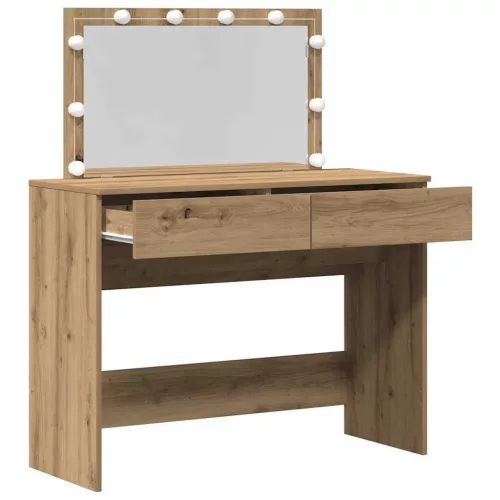 Sminkasztal fiókkal kézműves tölgy 100 x 40 x 120 cm Faanyag
