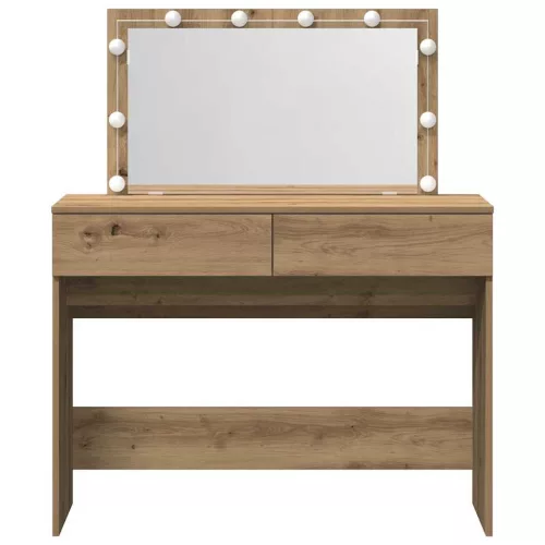 Sminkasztal fiókkal kézműves tölgy 100 x 40 x 120 cm Faanyag