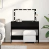 Sminkasztal fiókkal Musta tammi 100 x 40 x 120 cm Faanyag