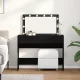 Sminkasztal fiókkal Musta tammi 100 x 40 x 120 cm Faanyag