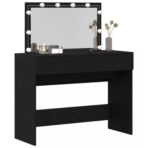 Sminkasztal fiókkal Musta tammi 100 x 40 x 120 cm Faanyag