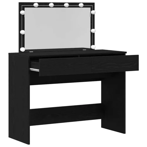 Sminkasztal fiókkal Musta tammi 100 x 40 x 120 cm Faanyag