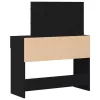 Sminkasztal fiókkal Musta tammi 100 x 40 x 120 cm Faanyag