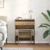 Sminkasztal fiókkal kézműves tölgy 60 x 40 x 75 cm Faanyag