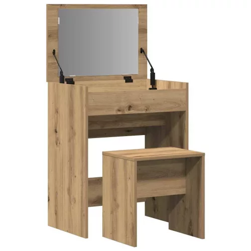 Sminkasztal fiókkal kézműves tölgy 60 x 40 x 75 cm Faanyag
