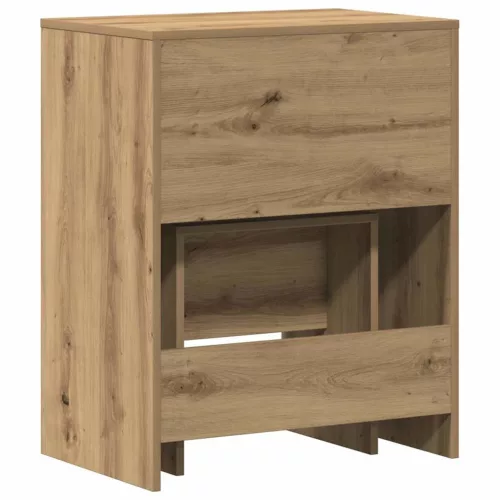 Sminkasztal fiókkal kézműves tölgy 60 x 40 x 75 cm Faanyag