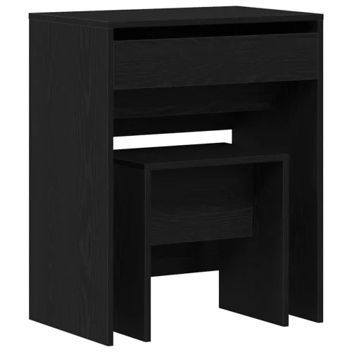 Sminkasztal fiókkal Musta tammi 60 x 40 x 75 cm Faanyag