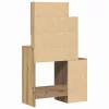 Öltöztetőasztal fiókkal kézműves tölgy 80 x 35 x 132 cm Faanyag