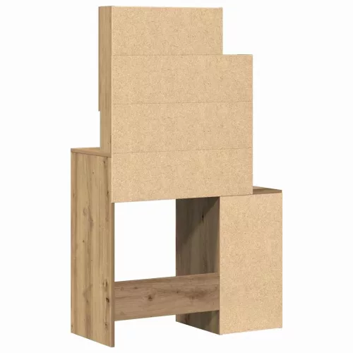 Öltöztetőasztal fiókkal kézműves tölgy 80 x 35 x 132 cm Faanyag