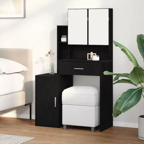 Öltöztetőasztal fiókkal Musta tammi 80 x 35 x 132 cm Faanyag