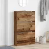 Cipőszekrény tárolóval Régi fa 80 x 21 x 125.5 cm Faanyag
