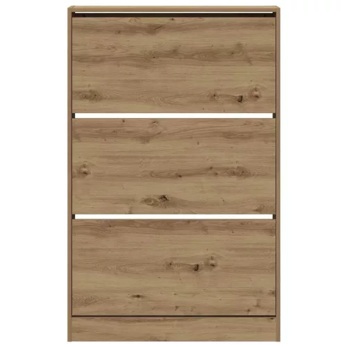 Cipőszekrény ajtóval kézműves tölgy 80 x 21 x 125.5 cm Faanyag