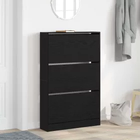   Cipőszekrény tárolóval Musta tammi 80 x 21 x 125.5 cm Faanyag