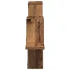 Falpolc polcokkal tárolóval Régi fa 104,5 x 10 x 43 cm Faanyag