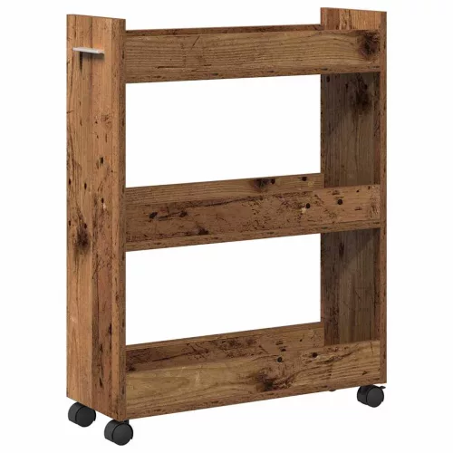 Cabinet kerékkel Régi fa 60 x 22 x 79 cm Faanyag
