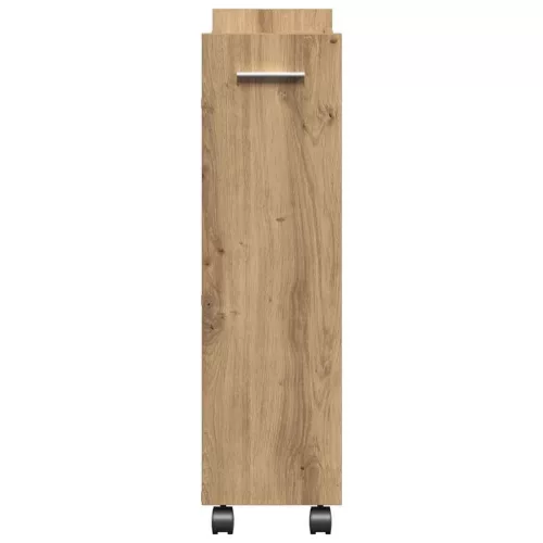 Cabinet kerékkel kézműves tölgy 60 x 22 x 79 cm Faanyag