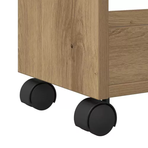 Cabinet kerékkel kézműves tölgy 60 x 22 x 79 cm Faanyag