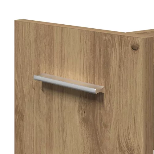 Cabinet kerékkel kézműves tölgy 60 x 22 x 79 cm Faanyag