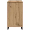 Oldalasztal polcokkal kézműves tölgy 50 x 30 x 55 cm Faanyag