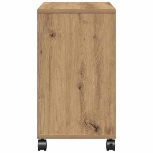 Oldalasztal polcokkal kézműves tölgy 50 x 30 x 55 cm Faanyag