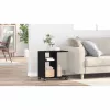 Oldalasztal polcokkal Musta tammi 50 x 30 x 55 cm Faanyag