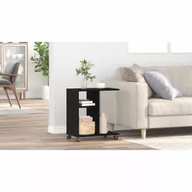 Oldalasztal polcokkal Musta tammi 50 x 30 x 55 cm Faanyag