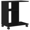 Oldalasztal polcokkal Musta tammi 50 x 30 x 55 cm Faanyag