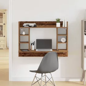   Falra szerelhető íróasztal Régi fa 105 x 48 x 75 cm Faanyag