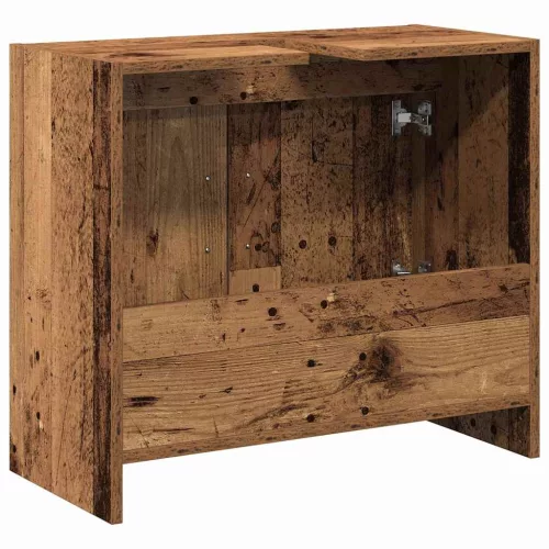 Mosdószekrény tárolóval ajtóval Öreg fa 63 x 29 x 55 cm Faanyag