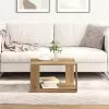 Dohányzóasztal kézműves tölgy 51.5 x 51.5 x 30 cm Faanyag