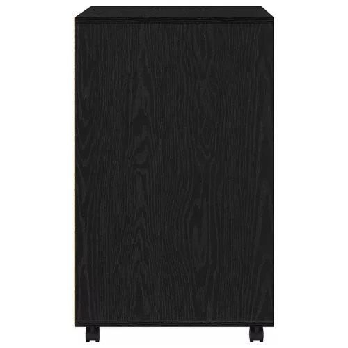 Görgős Szekrény polcokkal Musta tammi 60 x 48 x 81 cm Faanyag