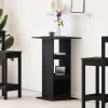 Bárasztal polcokkal Fekete tölgy 60 x 60 x 100 cm Faanyag