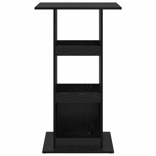 Bárasztal polcokkal Fekete tölgy 60 x 60 x 100 cm Faanyag