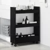 Keskeny Tároló Kocsi Fekete tölgy 60 x 22 x 80 cm Faanyag