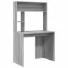 Asztal polcokkal Szürke sonoma 91 x 50 x 149 cm Faanyag