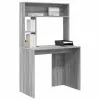 Asztal polcokkal Szürke sonoma 91 x 50 x 149 cm Faanyag