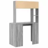 Asztal polcokkal Szürke sonoma 91 x 50 x 149 cm Faanyag