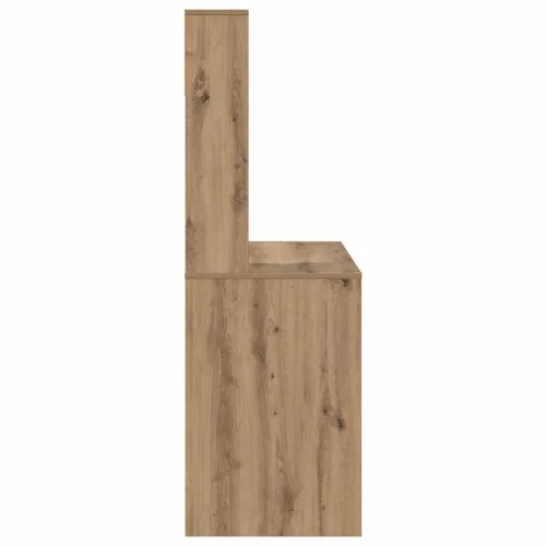 Asztal polcokkal kézműves tölgy 91 x 50 x 149 cm Faanyag