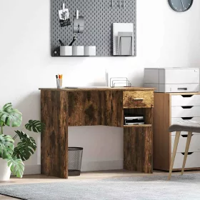 Asztal fiókkal Füstölt tölgy 90 x 49.5 x 75 cm Faanyag