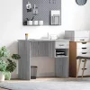 Asztal fiókkal Szürke sonoma 90 x 49.5 x 75 cm Faanyag