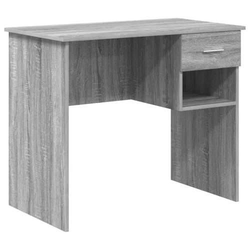 Asztal fiókkal Szürke sonoma 90 x 49.5 x 75 cm Faanyag