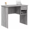 Asztal fiókkal Szürke sonoma 90 x 49.5 x 75 cm Faanyag