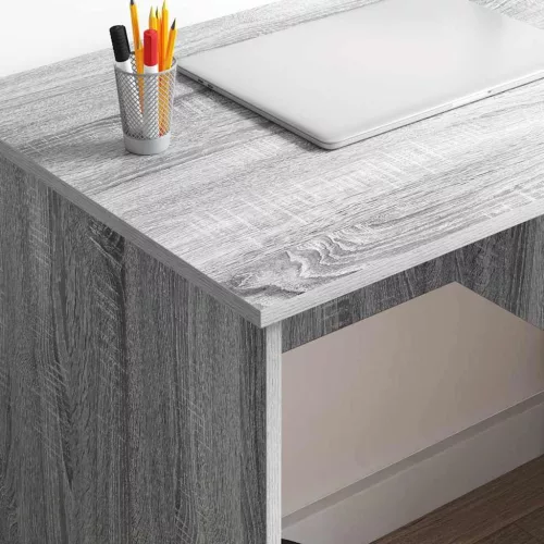 Asztal fiókkal Szürke sonoma 90 x 49.5 x 75 cm Faanyag