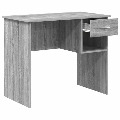 Asztal fiókkal Szürke sonoma 90 x 49.5 x 75 cm Faanyag