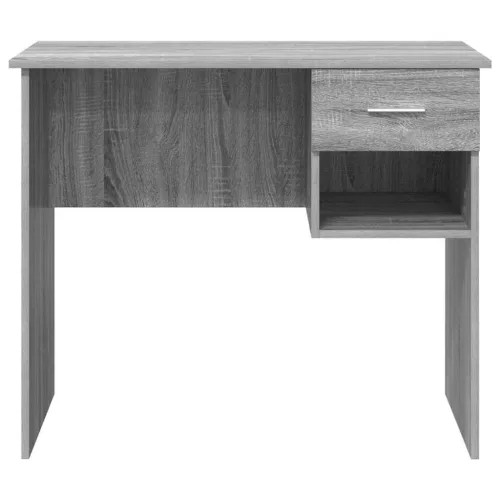 Asztal fiókkal Szürke sonoma 90 x 49.5 x 75 cm Faanyag