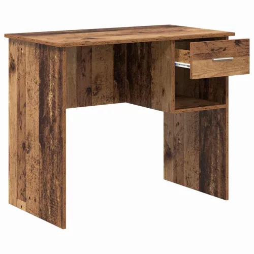 Asztal fiókkal polcokkal Régi fa 90 x 49.5 x 75 cm Faanyag
