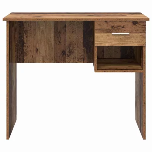 Asztal fiókkal polcokkal Régi fa 90 x 49.5 x 75 cm Faanyag
