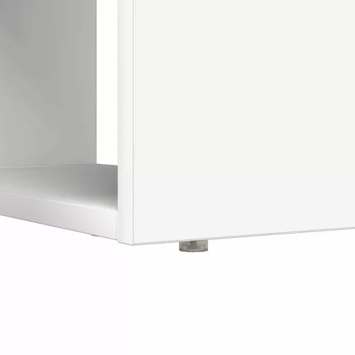 Asztal polcokkal tárolóval Fehér 113 x 54 x 120 cm Faanyag