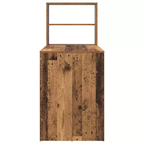 Asztal polcokkal tárolóval Régi fa 113 x 54 x 120 cm Faanyag